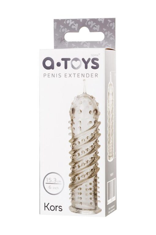 A-toys, penis sleeve, tpr, transparent, 15.5 cm - obrazek 4