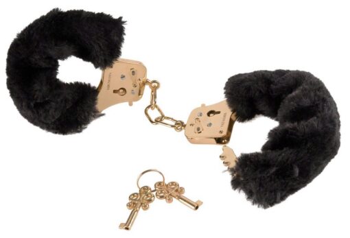 Ffs gold deluxe furry cuffs - obrazek 2