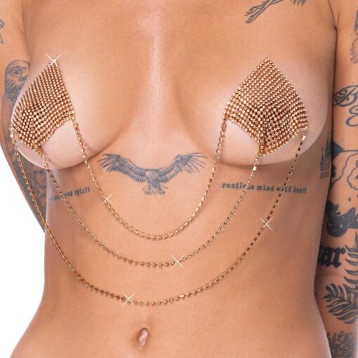 Nipple jewellery gold - obrazek 5