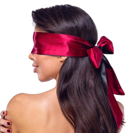 Bondage scarf red/black - obrazek 4