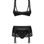 Obsessive Lecille komplet 3-częściowy otwarty L/XL