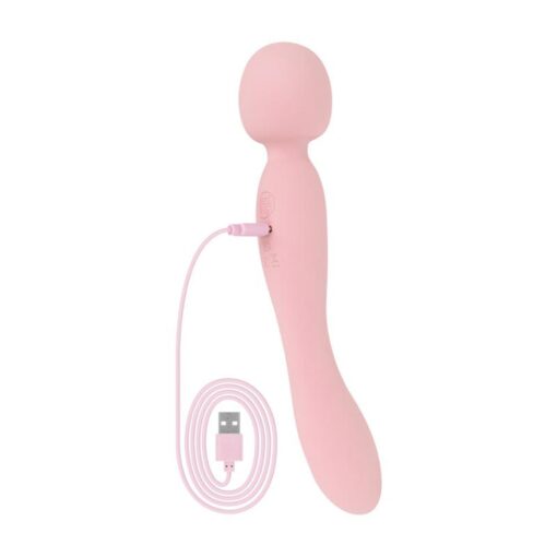 Good vibes only - simi - double sided wand vibrator - pink - obrazek 5