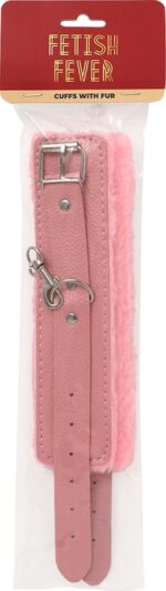 Fetish fever - cuffs with fur - pink - obrazek 2