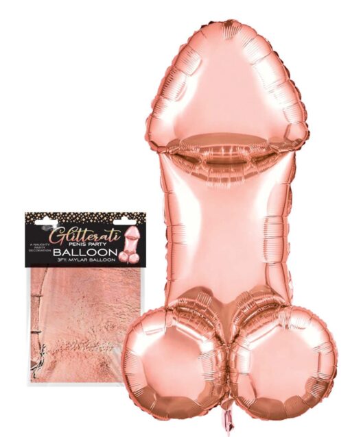 Glitterati, 3ft rose gold mylar balloon - obrazek 2