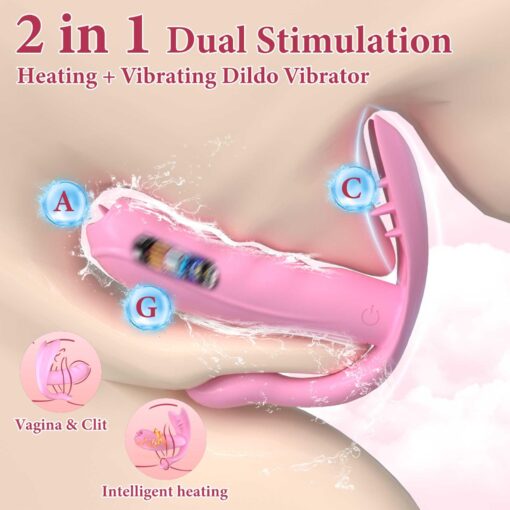 Silicone vibrator 7 vibration modes - heating + app - obrazek 6