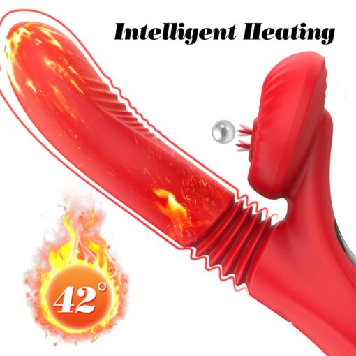Silicone vibrator 7 powerful modes - licking,
thrusting and heating - obrazek 8