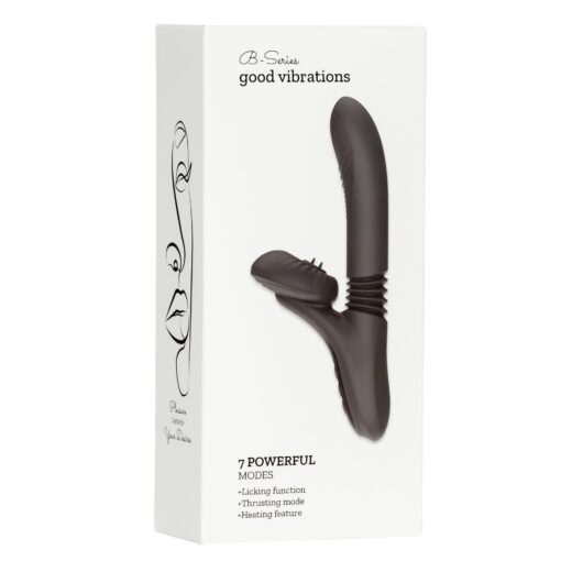 Silicone vibrator 7 powerful modes - licking,
thrusting and heating, black - obrazek 2