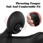 Silicone vibrator 7 powerful modes - licking,
thrusting and heating, black - obrazek 7