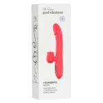 Silicone vibrator 7 powerful modes - 
licking, 7 thrusting
heating, red - obrazek 2