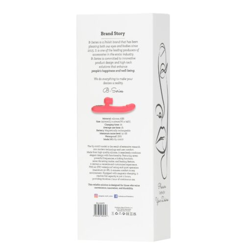Silicone vibrator 7 powerful modes - 
licking, 7 thrusting
heating, red - obrazek 3