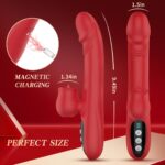 Silicone vibrator 7 powerful modes - 
licking, 7 thrusting
heating, red - obrazek 10