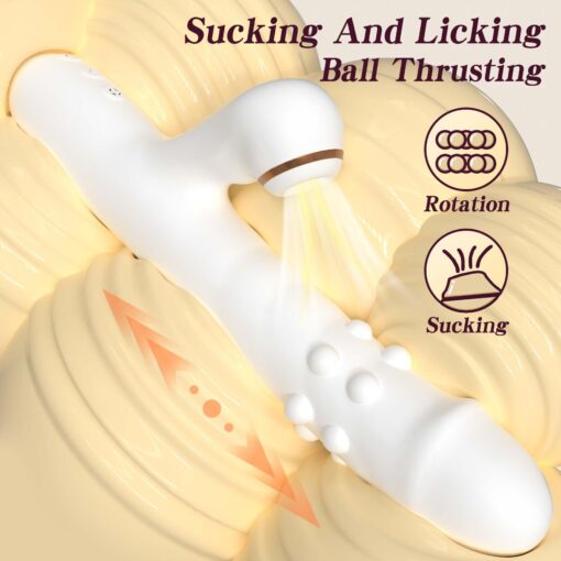 Silicone vibrator - 3 rotating functions and 7 licking functions - obrazek 6