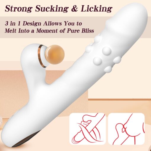 Silicone vibrator - 3 rotating functions and 7 licking functions - obrazek 8