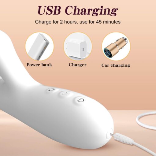 Silicone vibrator - 3 rotating functions and 7 licking functions - obrazek 9