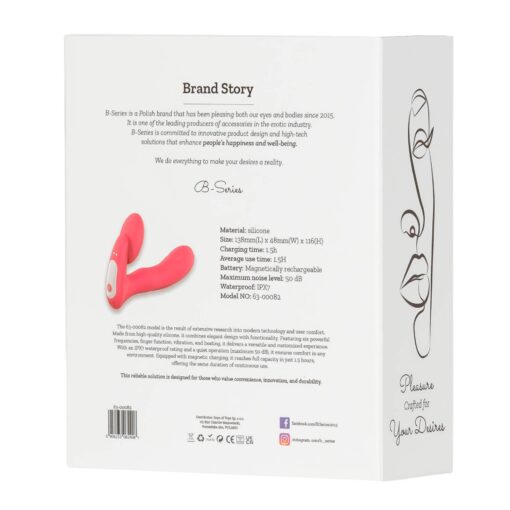 Silicone vibrator 3 speeds, 6 frequencies,
finger function,
heating + app control - obrazek 3