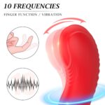Silicone vibrator 3 speeds, 6 frequencies,
finger function,
heating + app control - obrazek 7