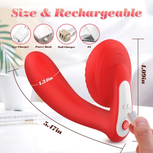 Silicone vibrator 10 vibration modes, licking, heating + app control - obrazek 4