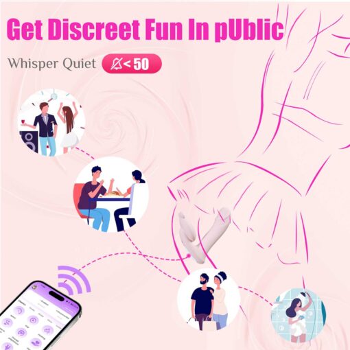 Silicone vibrator 3 speeds, 6 frequencies
finger function, heating + app control - obrazek 9