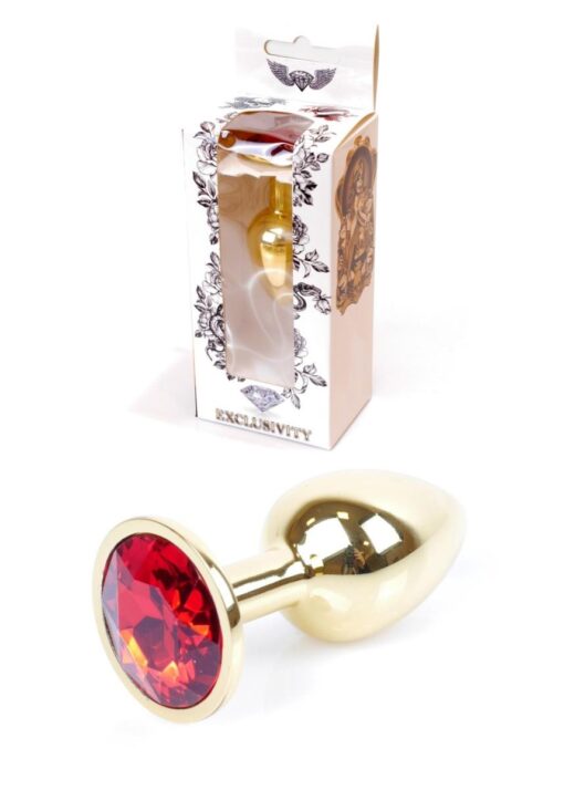 Plug-jewellery gold plug- red - obrazek 8