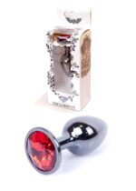 Plug-jewellery dark silver plug- red - obrazek 8