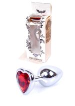 Plug-jewellery silver  heart plug- red - obrazek 8