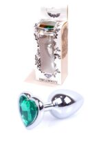 Plug-jewellery silver  heart plug- green - obrazek 8