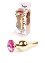 Plug-jewellery gold butt plug- pink - obrazek 9