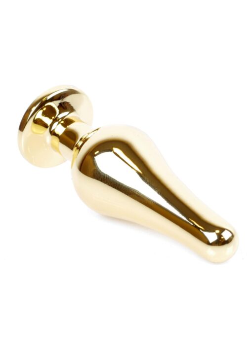 Plug-jewellery gold butt plug- pink - obrazek 2