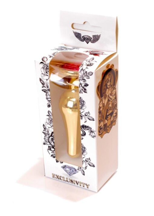 Plug-jewellery gold butt plug- pink - obrazek 10