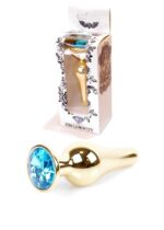 Plug-jewellery gold butt plug- light blue - obrazek 9