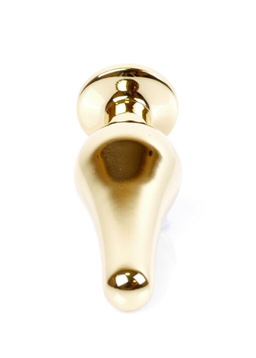 Plug-jewellery gold butt plug- light blue - obrazek 3