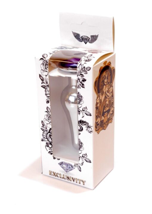 Plug-jewellery silver butt plug- purple - obrazek 10
