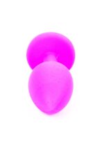 Plug-jewellery pink silicon plug small- light blue diamond - obrazek 4