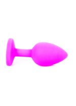 Plug-jewellery pink silicon plug small- light blue diamond - obrazek 5