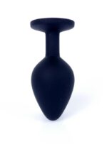Plug-jewellery black silicon plug medium- pink diamond - obrazek 5