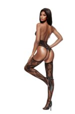 Bodystocking, black, s/l - obrazek 4