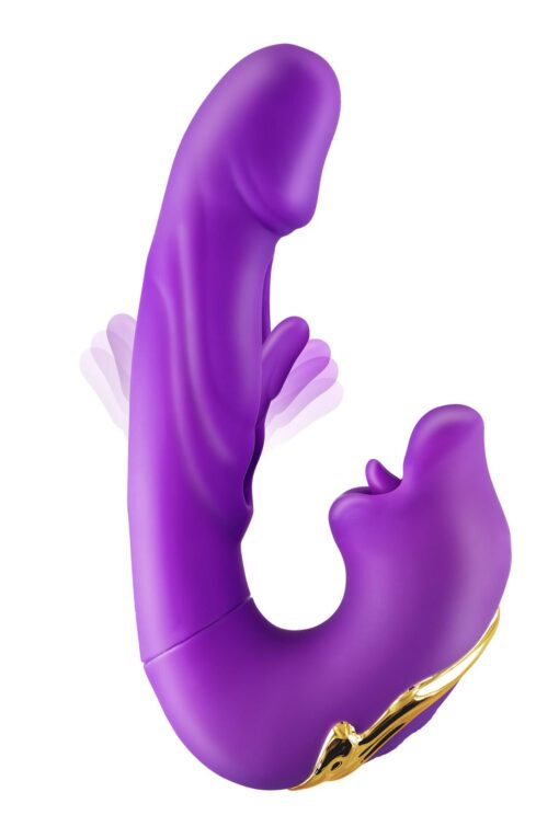 Kissy 3-in-1 rabbit vibrator purple - obrazek 5