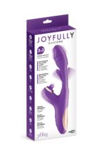 Joyfully 3-in-1 rabbit vibrator with tapotem purple - obrazek 2
