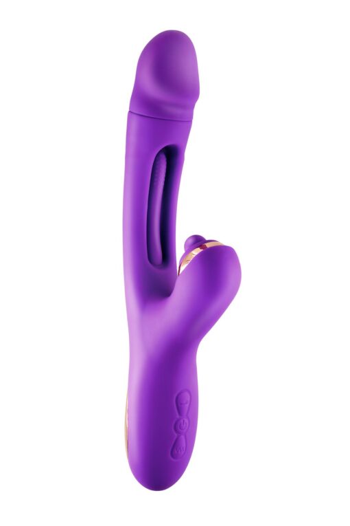 Joyfully 3-in-1 rabbit vibrator with tapotem purple - obrazek 4
