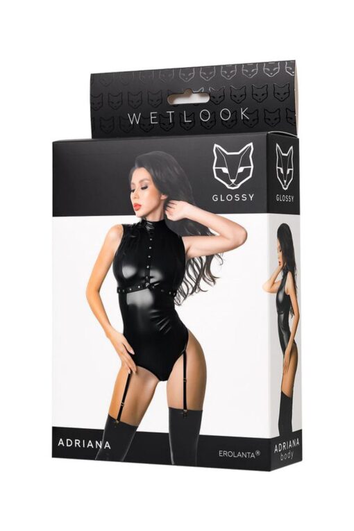 Wetlook body adriana - black xl - obrazek 5