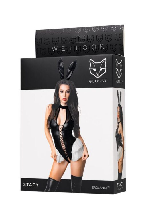 Wetlook body stacy - black xl - obrazek 8
