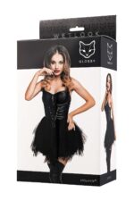 Glossy elisia, dress, wetlook, black, xl - obrazek 4