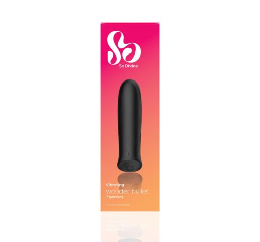 Rechargeable wonder bullet vibrator black - obrazek 4