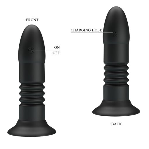 Mr play - vibrating anal plug 4 vibrations 4 thrusting remote control - obrazek 4