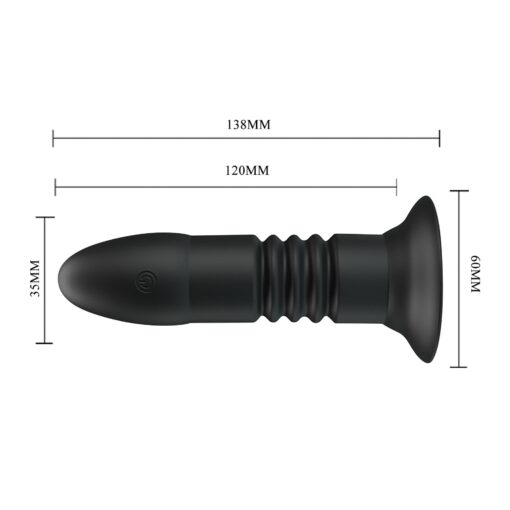 Mr play - vibrating anal plug 4 vibrations 4 thrusting remote control - obrazek 6