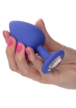 Cheeky Gems – zestaw 3 fioletowych silikonowych korków analnych z kryształkami - obrazek 5