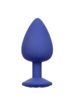 Cheeky Gems – zestaw 3 fioletowych silikonowych korków analnych z kryształkami - obrazek 7