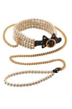 Guilty pleasure luminious pearl leash and collar - obrazek 2