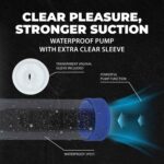 Engage - automatic waterproof penis pump and masturbator - metallic blue - obrazek 5