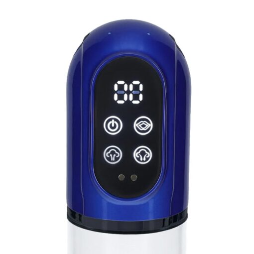Engage - automatic waterproof penis pump and masturbator - metallic blue - obrazek 7